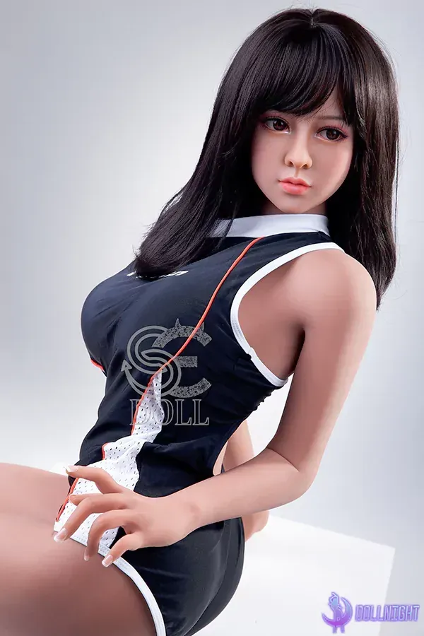 girl dressed in sex doll suit
